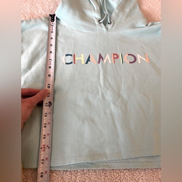 Champion reverse weave cropped hooded sweatshirt size L - Picture 4 of 7